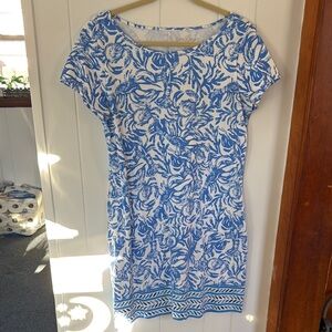 Lilly Pulitzer Blue and White Patterned Dress